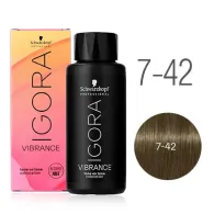 Schwarzkopf Igora Vibrance 7-42 Rubio Medio Beige Humo
