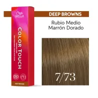 Wella Tinte Color Touch 7/73 Rubio Medio Marrón Dorado 60ml.
